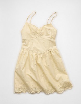 AE V-Neck Embroidered Mini Dress