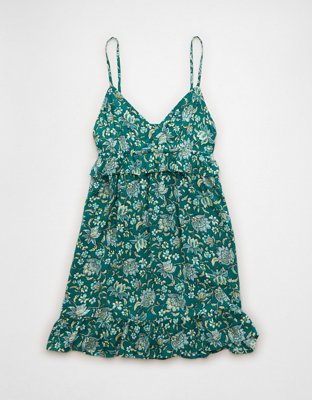 AE Babydoll V-Neck Ruffle Mini Dress