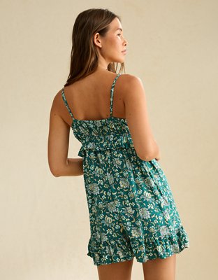 AE Babydoll V-Neck Ruffle Mini Dress