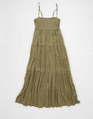 AE Smocked Babydoll Midi Dress