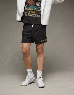 Мужские шорты American Eagle NFL Pittsburgh Steelers 6" Mesh Lounge, цвет: Жёлтый — фото 5