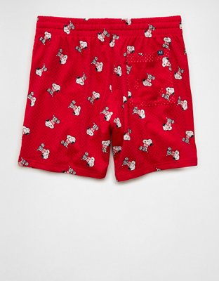 AE Snoopy Valentine's Day 6" Mesh Lounge Short