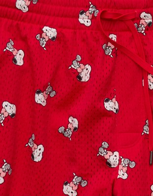 AE Snoopy Valentine's Day 6" Mesh Lounge Short