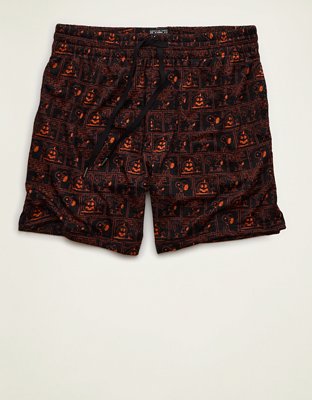 Мужские шорты American Eagle AE 6" Snoopy Mesh Lounge, цвет: Чёрный обсидиановый — фото 3