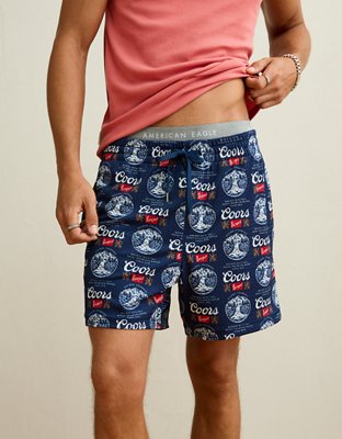 Мужские шорты American Eagle AE 6" Coors Mesh Lounge, цвет: Синий чёрный — фото 5