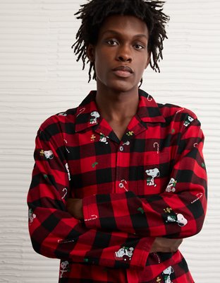 AE Snoopy Flannel PJ Set