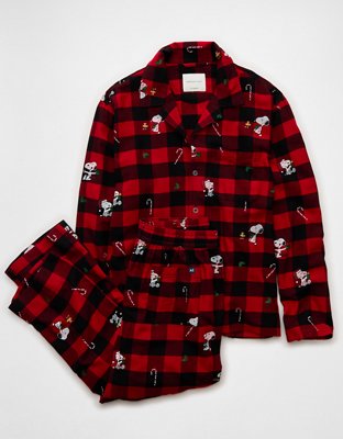AE Snoopy Flannel PJ Set