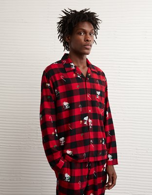 AE Snoopy Flannel PJ Set