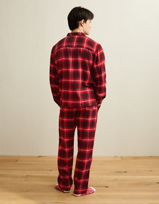 AEO Men's Grinch Flannel Pajama Set