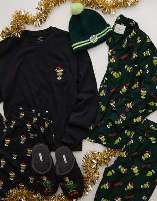 AEO Grinch Men's Flannel Pajama Set