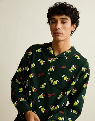 AEO Grinch Men's Flannel Pajama Set