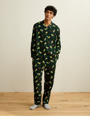 AEO Grinch Men's Flannel Pajama Set