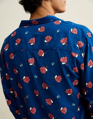 AEO Snoopy Men's Flannel Pajama Set