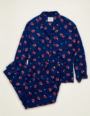 AEO Snoopy Men's Flannel Pajama Set