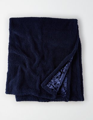 American Eagle Dormify Crushed Velvet And Sherpa Throw Blanket — фото 2