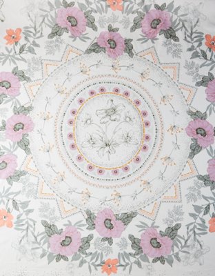 American Eagle Happy Space Scotty Floral Shower Curtain — фото 2