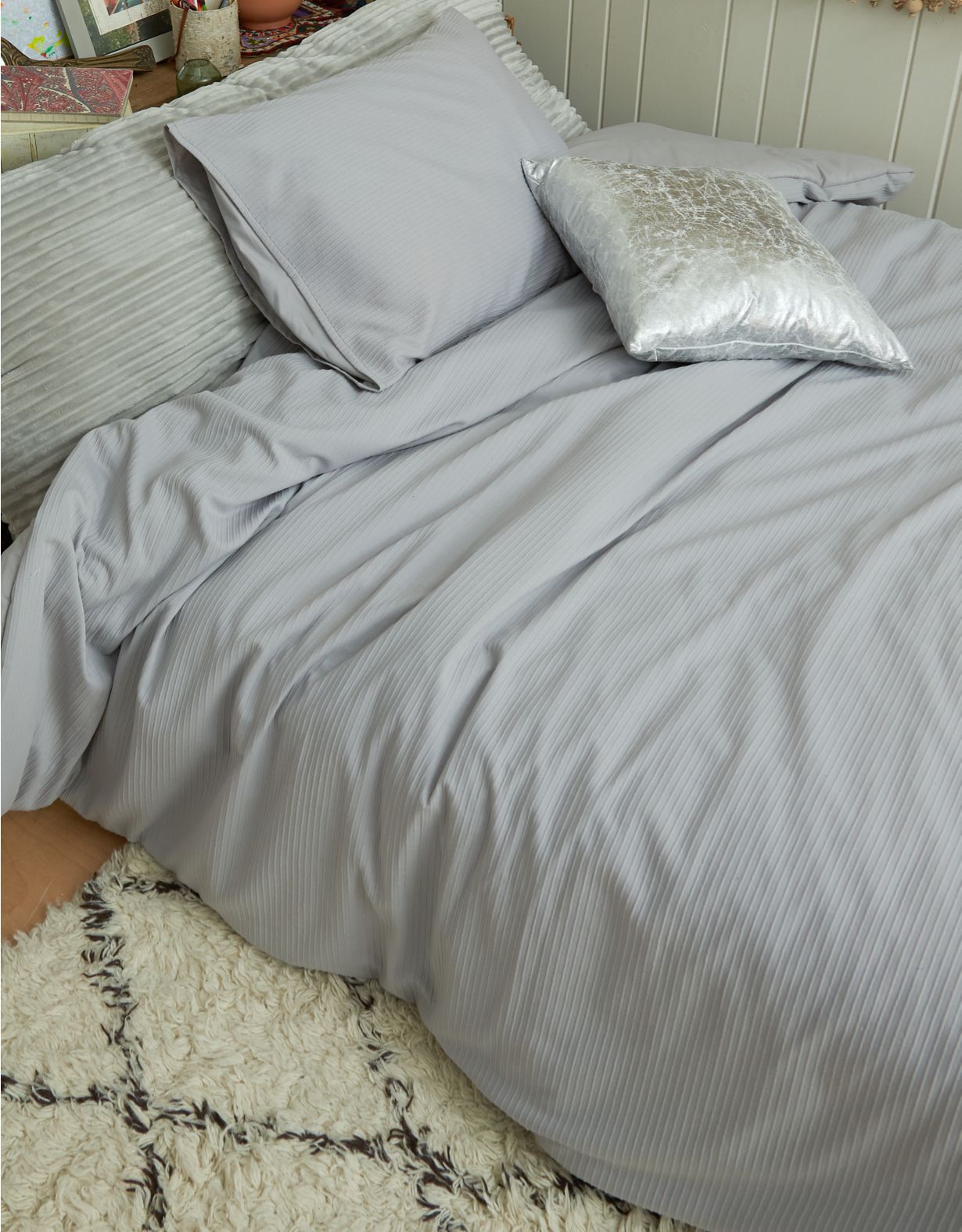 Dormify Rib Knit Twin/ Twin XL Comforter And Sham Set