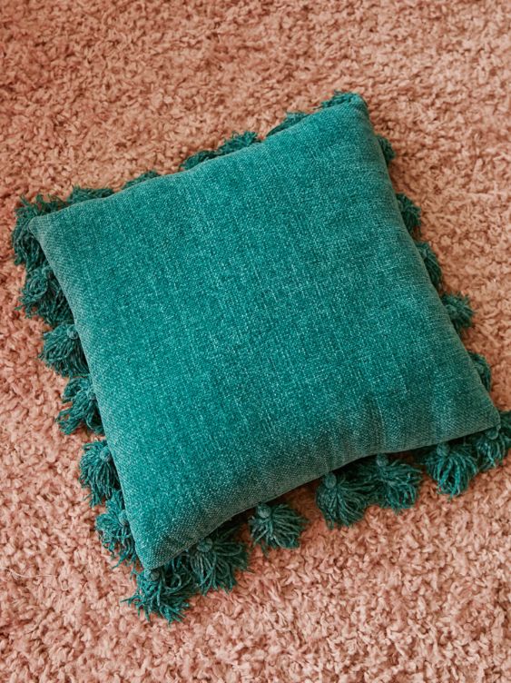 Dormify Chenille Knit Tassel Pillow