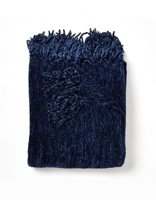 Dormify Chenille Tassel Throw Blanket