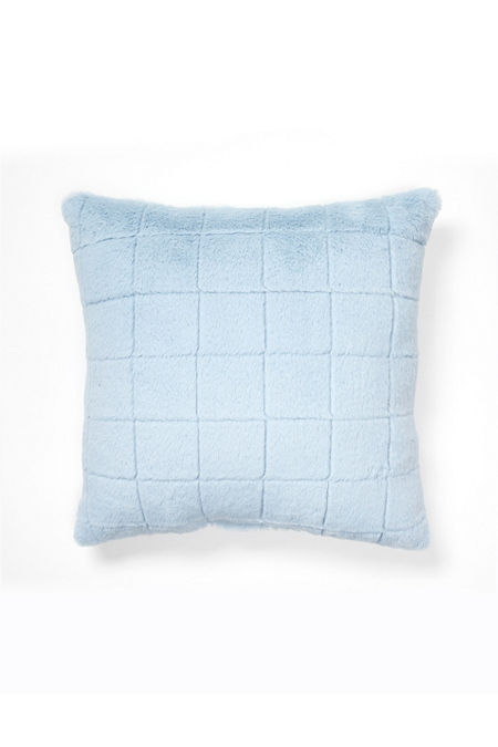 Dormify Quilted Faux Fur Pillow Women's Blue One Size