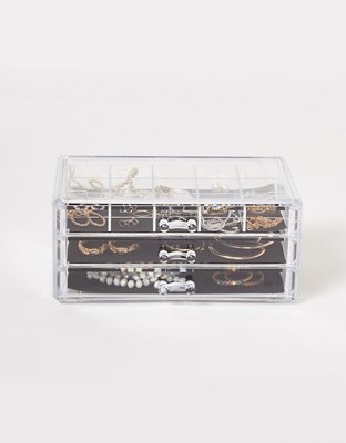 Dormify Clear 3-Drawer Organizer & Jewelry Tray