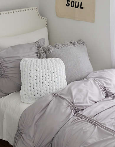 Dormify Chenille Knit Tassel Pillow