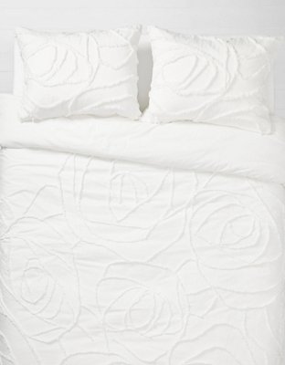 Grey Eyelash Comforter and Sham Set - Twin/Twin XL