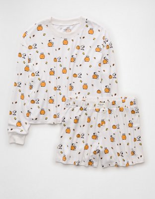 AE Snoopy Pumpkin Plush PJ Set