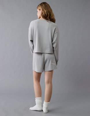 AE Luxe Plush Waffle Tee + Short Lounge Set