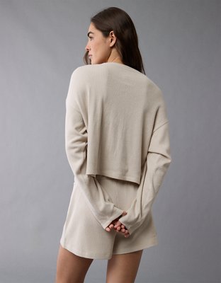 AE Luxe Plush Waffle Tee + Short Lounge Set