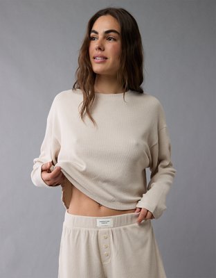 AE Luxe Plush Waffle Tee + Short Lounge Set