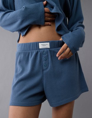 AE Luxe Plush Waffle Tee + Short Lounge Set