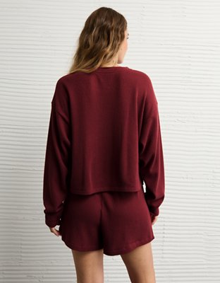 AE Luxe Plush Waffle Tee + Short Lounge Set