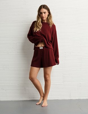 AE Luxe Plush Waffle Tee + Short Lounge Set