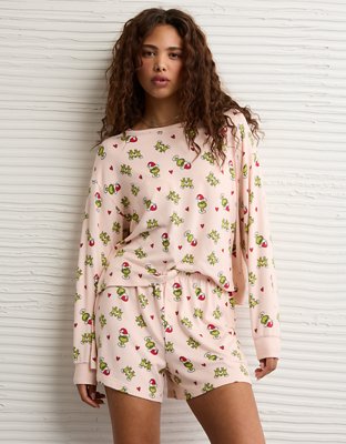 AE Luxe Plush Grinch PJ Set