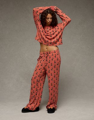 AE Luxe Plush Halloween Long-Sleeve & Pant PJ Set