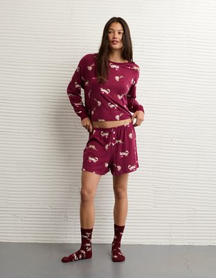 AE Luxe Plush Holiday PJ Set