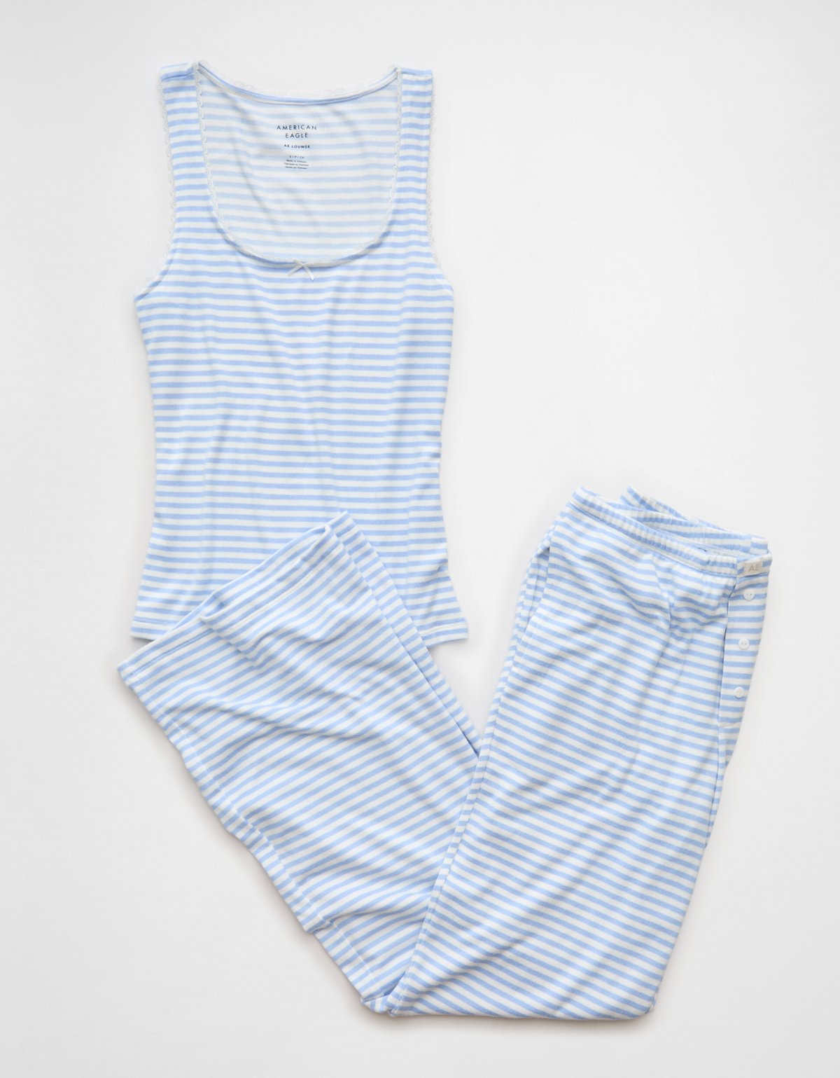 AE Luxe Plush Striped PJ Set - image 3