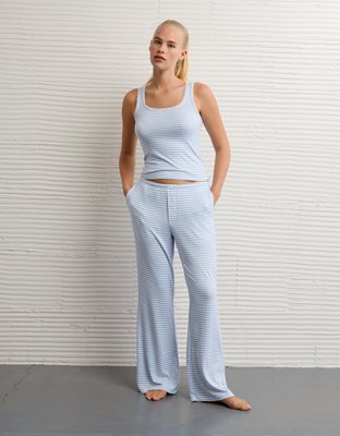 AE Luxe Plush Striped PJ Set