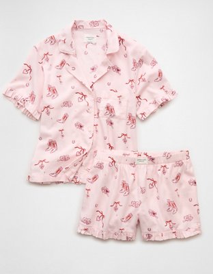 AE Ruffled Flannel PJ Set