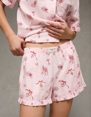 AE Ruffled Flannel PJ Set