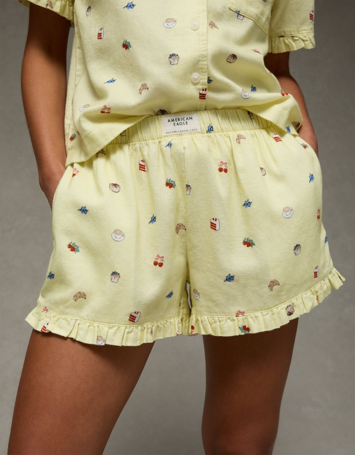 AE Ruffled Flannel PJ Set - image 5