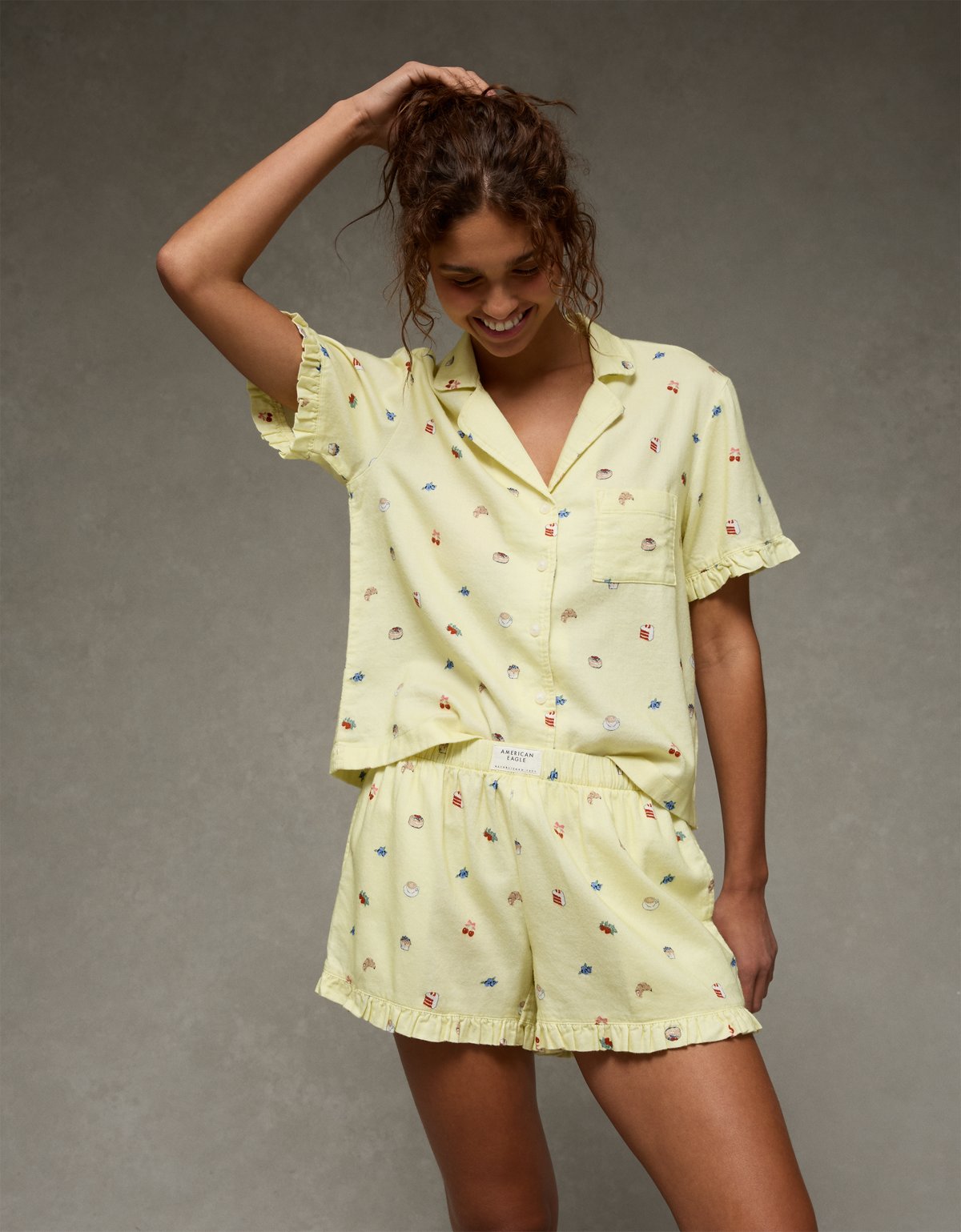 AE Ruffled Flannel PJ Set - image 4