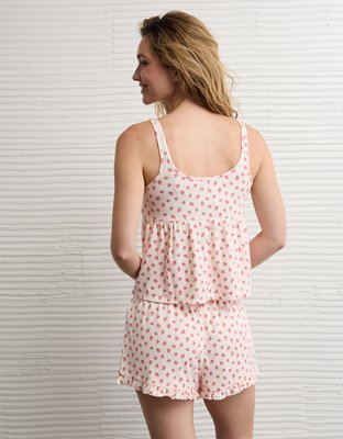 AE Luxe Plush Ruffled PJ Set