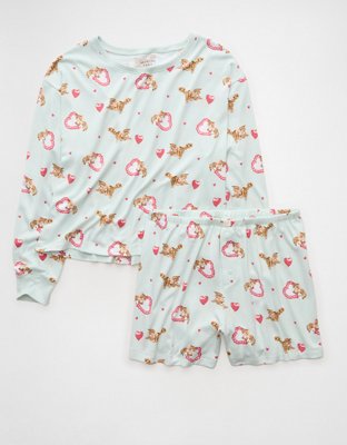 AE Luxe Plush Kitten PJ Set