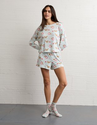AE Luxe Plush Kitten PJ Set