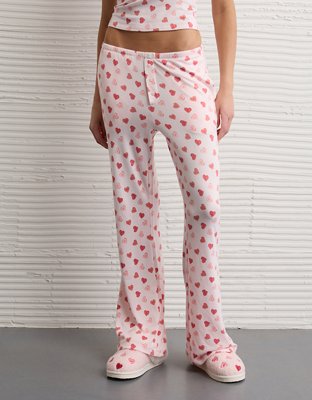 AE Luxe Plush Candy Hearts PJ Set