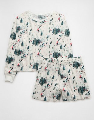 AE Luxe Plush Holiday PJ Set