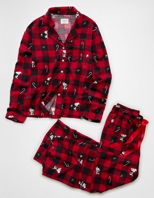 AE Snoopy Flannel PJ Set