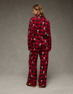 AE Snoopy Flannel PJ Set